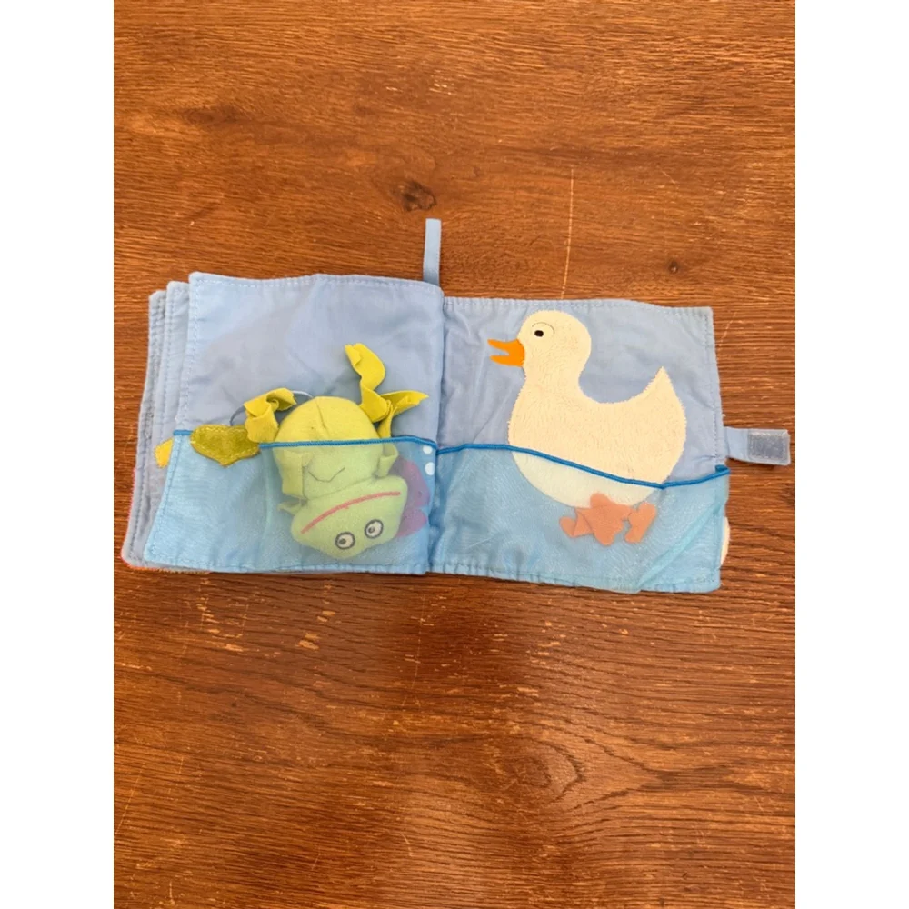 Baby Soft Activity Quiet Book Farm Chick Rainbow Sensory Cloth Crinkle Toy